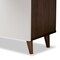 Baxton Studio Tobias Mid-Century Two-Tone White and Walnut Brown Finished Wood Storage Computer Desk with Shelves 181-11692-Zoro - alternate 9